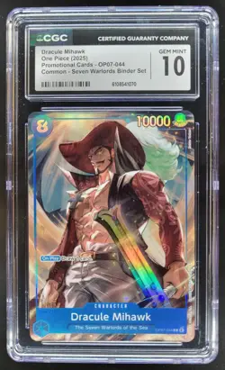 2025 ONE PIECE CCG DRACULE MIHAWK SEVEN WARLORDS OP07-044 CGC 10 A PT - Image 1