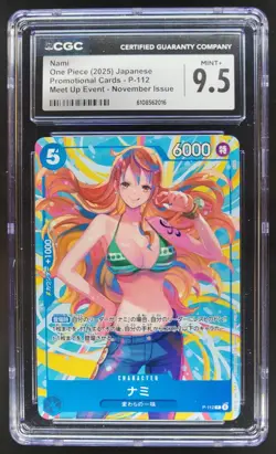 2025 ONE PIECE CCG JAPANESE NAMI PROMO P-112 MEET UP EVENT CGC 10 A PT - Image 1