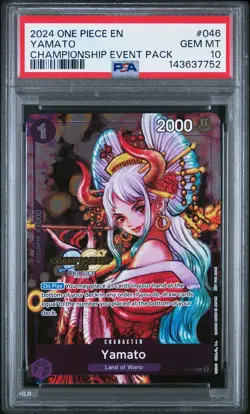 2024 ONE PIECE CHAMP 2024 EVENT PACK #046 YAMATO PSA 10 - Image 1