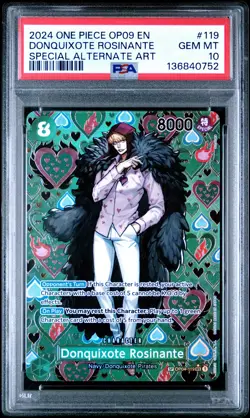 2024 ONE PIECE OP09-EMPERORS IN THE NEW WORLD #119 DONQUIXOTE ROSINANTE PSA 10 - Image 1