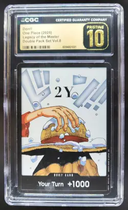 2025 ONE PIECE CCG DON!! LEGACY OF THE MASTER DOUBLE PACK CGC 10 PRISTINE B PT - Image 1