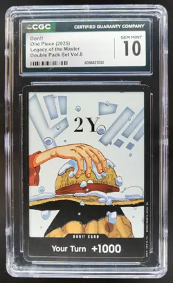 2025 ONE PIECE CCG DON!! LEGACY OF THE MASTER DOUBLE PACK SET CGC 10 B PT - Image 1