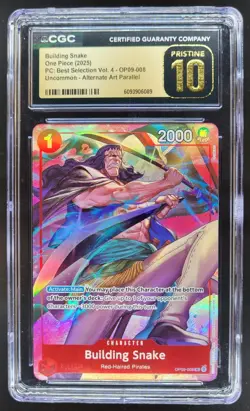 2025 ONE PIECE CCG BUILDING SNAKE ALT ART OP09-008 CGC 10 PRISTINE C PT - Image 1