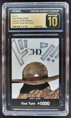 2025 ONE PIECE CCG DON!! LEGACY OF THE MASTER DOUBLE PACK CGC 10 PRISTINE B PT - Image 1