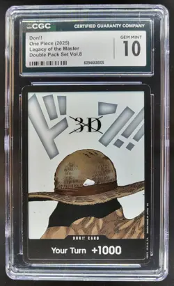 2025 ONE PIECE CCG DON!! LEGACY OF THE MASTER DOUBLE PACK CGC 10 B PT - Image 1