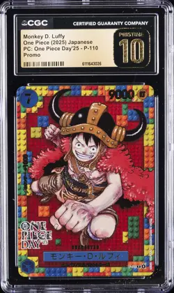 2025 ONE PIECE JPN PC: ONE PIECE DAY '25 PROMO MONKEY D. LUFFY CGC 10 PRISTINE - Image 1