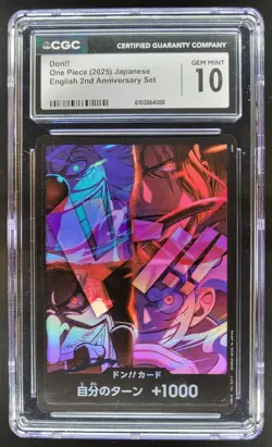2025 ONE PIECE CCG JAPANESE DON!! 2ND ANNIVERSARY CGC 10 A PT - Image 1