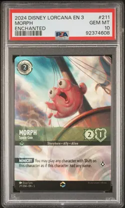 2024 DISNEY LORCANA EN 3-INTO THE INKLANDS ENCHANTED MORPH - SPACE GOO PSA 10 - Image 1