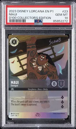 2023 DISNEY LORCANA EN P1-PROMO GIFT SET #23 MAUI DEMIGOD PSA 10 - Image 1