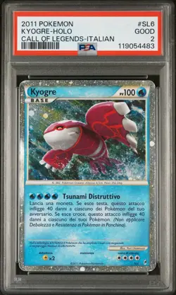 POP 1 PSA 2 ITALIAN 2011 Pokemon Call of Legends SHINY Kyogre Holo Foil SL6 - Image 1