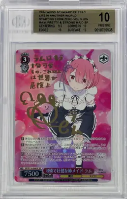 Weiss Schwarz RE Zero RE:Zero Vol.3 Ram RZ/S116-048SP SP Foil Signed BGS 10 - Image 1