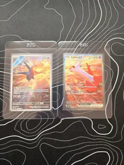 Pokemon TCG Latias EX 239/191, Latios 203/191 Holo Pair Surging Sparks Near Mint - Image 1