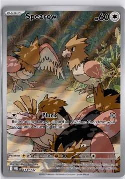 Spearow 151/132 Illustration Rare Mega Evolution Base Set Pokemon TCG - Image 3