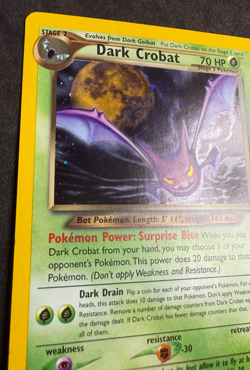 Dark Crobat Holo Swirl Neo Destiny 2/105 Pokemon Card TCG NM/DMG - Image 2