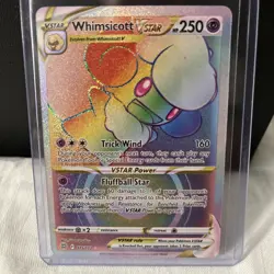 Pokemon Whimsicott VSTAR TCG Card 175/172 Rainbow Secret Rare, Brilliant Stars - Image 1