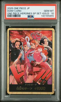 2025 ONE PIECE JAPANESE ONE PIECE HEROINES SPECIAL SET GOLD DON!! CARD PSA 10 - Image 1