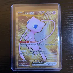 Mew ex 205 Metal Card 151 Gold Pokemon TCG - Image 1