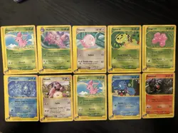 Pokemon TCG E-Reader Non-Holo Card Lot Of 10 Cards LP - Image 1