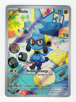 Riolu 215/198 SV01: Scarlet & Violet Base Set Holo Pokemon Card NM - Image 1