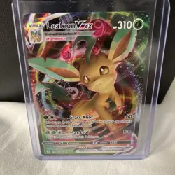 Pokemon TCG Leafeon VMAX Holo Ultra Rare Card Evolving Skies 008/203 - Image 1