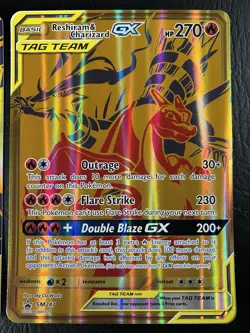 Pokemon Tag Team Reshiram Charizard SM247 & Pikachu Zekrom SM248 GX Jumbo Card G - Image 2