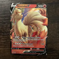 Ninetales V 026/192 Rebel Clash Full Art Ultra Rare Pokemon Card NM - Image 1
