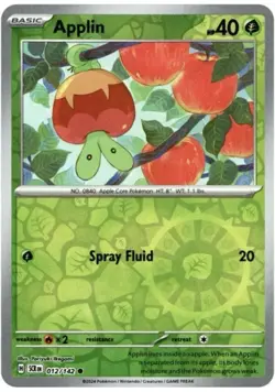 Applin 12/142 Reverse Holo | Stellar Crown | Pokemon Card - Image 1