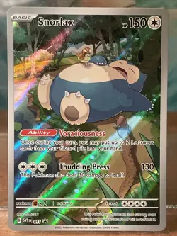 Pokemon TCG Snorlax Promo Scarlet & Violet 151 Black Star Holo Card #051 - Image 1