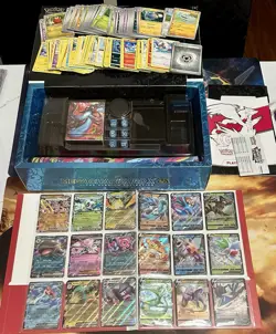 Pokemon Card Collection Lot Vintage Binder Full Arts 250 Cards Mega Charizard #3 - Image 1