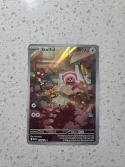 Stufful 154/132 Pokemon Card Mega Evolution Holo NM - Image 1