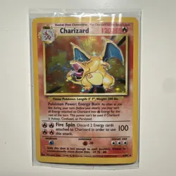 Pokemon Charizard 4/102 Base Set Holo Card 1999-2000 - Image 1