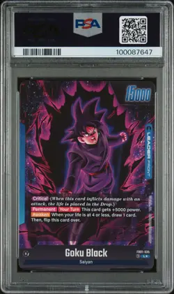 2024 DRAGON BALL SUPER CARD GAME FUSION WORLD AWAKENED PULSE GOKU BLACK PSA 10 - Image 2