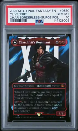 2025 MTG FINAL FANTASY CLIVE, IFRIT'S DOMINANT/IFRIT, WARDEN OF INFERNO PSA 10 - Image 1