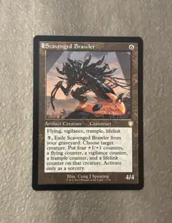 MTG ** Scavenged Brawler ** Commander: The Brothers' War ** Retro Frame - Image 1
