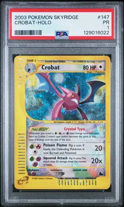 PSA 1 Crystal Crobat 147/144 Skyridge Secret Rare Pokemon Card - Image 1