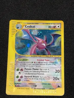 Crobat Crystal 147/144 Skyridge Holo Ultra Secret Rare Pokemon TCG e-reader MP - Image 3