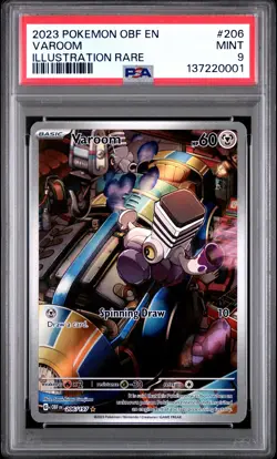 2023 POKEMON OBF EN-OBSIDIAN FLAMES ILLUSTRATION RARE #206 VAROOM PSA 9 - Image 1