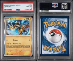 2025 Pokemon SV Destined Rivals Zeraora Holo 078/182 PSA 10 Gem Mint - Image 1