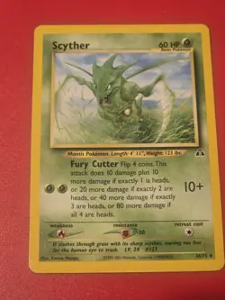 Scyther 46/75 Neo Discovery Regular Uncommon LP Vintage Pokemon Card 2001 - Image 1