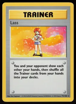 Lass 75/102 Rare Shadowless Base Set Pokemon - Image 1