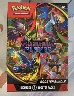 🔥 Pokemon TCG Mega Evolutions Phantasmal Flames Booster Bundle (6 Packs) 🔥 - Image 1
