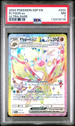2024 POKEMON SSP EN-SURGING SPARKS ULTRA RARE #222 FLYGON EX PSA 7 - Image 1