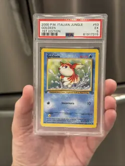 2000 Pokemon Italian 1st EDITION Jungle Goldeen 53/64 PSA 5 RARE - Image 1
