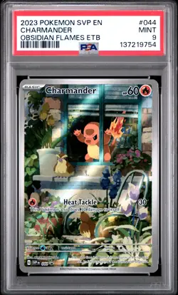 2023 POKEMON SVP SV BLACK STAR PROMO OBSIDIAN FLAMES ETB #044 CHARMANDER PSA 9 - Image 1