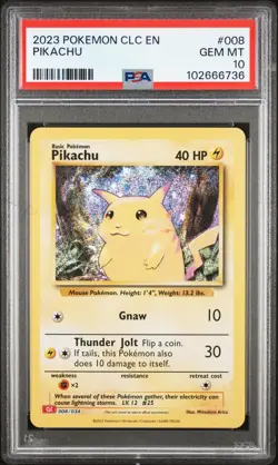 2023 POKEMON CHARIZARD & HO-OH EX DECK #008 PIKACHU PSA 10 - Image 1
