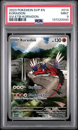 2023 POKEMON SVP SCARLET & VIOLET ELITE TRAINER BOX #014 KORAIDON PSA 9 - Image 1
