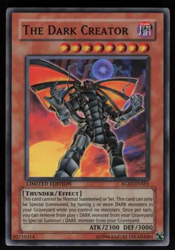 The Dark Creator RGBT-ENSE1 Super Rare Raging Battle: Special Edition Yu-Gi-Oh - Image 1