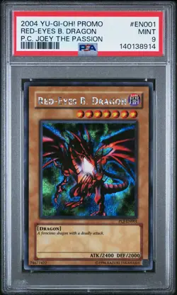 2004 YU-GI-OH! PROMO POWER OF CHAOS: JOEY THE PASSION RED-EYES B. DRAGON PSA 9 - Image 1