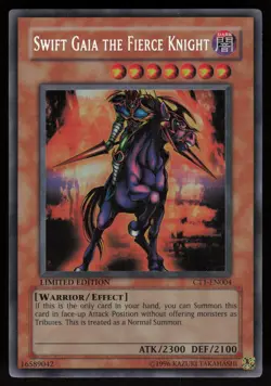 Swift Gaia the Fierce Knight CT1-EN004 Incorrect Foil Error Yu-Gi-Oh - Image 1