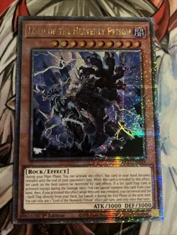 YUGIOH LORD OF THE HEAVENLY PRISON QUARTER CENTURY SECRET RARE RA03-EN029 - Image 1
